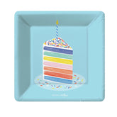 Rebanada de pastel de colores