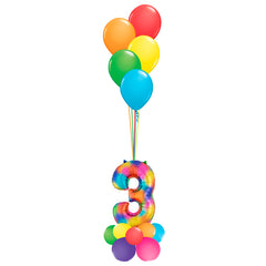 Látex c/1 Número Rainbow abajo