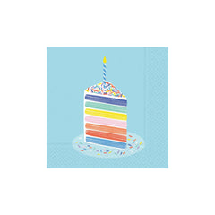 Rebanada de pastel de colores