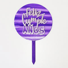 Feliz Cumple Vintage Morado