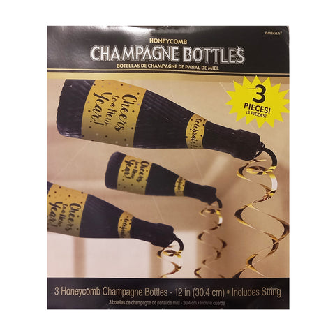 Botellas de champagne de panal de miel