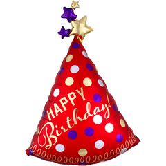 Red Satin Party Hat