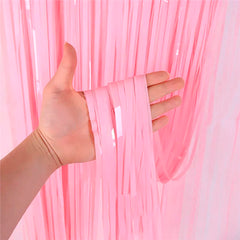 Cortina rosa pastel
