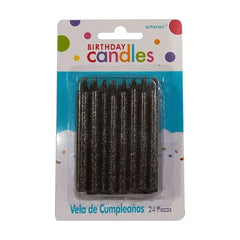 Velas Negras con Brillantina
